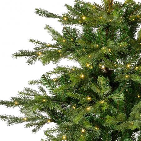 Choinka sztuczna Grandis Fir 210 cm z oświetleniem 550 LED zielona jak żywa PE/PVC