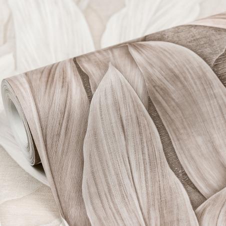 Tapeta Slav Oboi Willow Sofira Decor 8809-04 beżowe liście premium