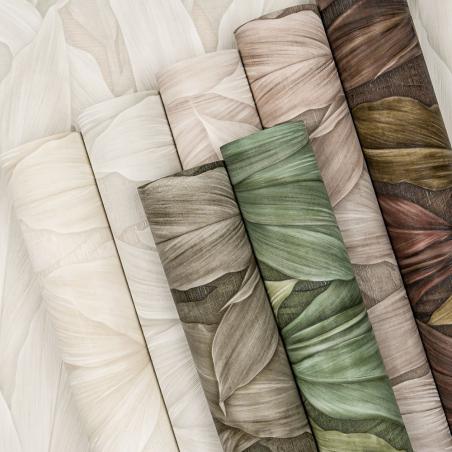 Tapeta Slav Oboi Willow Sofira Decor 8809-04 beżowe liście premium