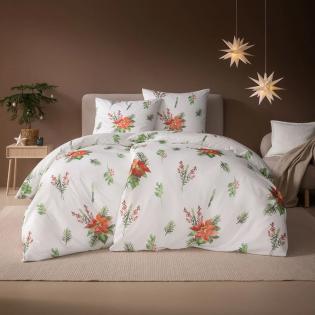 Pościel świąteczna Estella Christmas Star 4478/460 flanela Gwiazda Betlejemska