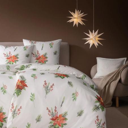 Pościel świąteczna Estella Christmas Star 4478/460 flanela Gwiazda Betlejemska