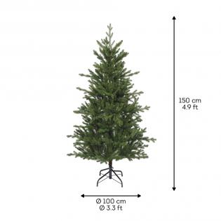 Choinka sztuczna Greenhill 150 cm zielona jak żywa PE/PVC