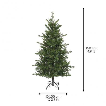 Choinka sztuczna Greenhill 150 cm zielona jak żywa PE/PVC