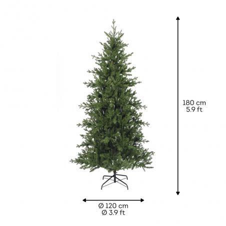 Choinka sztuczna Greenhill 180 cm zielona jak żywa PE/PVC