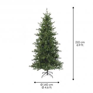 Choinka sztuczna Greenhill 210 cm zielona jak żywa PE/PVC