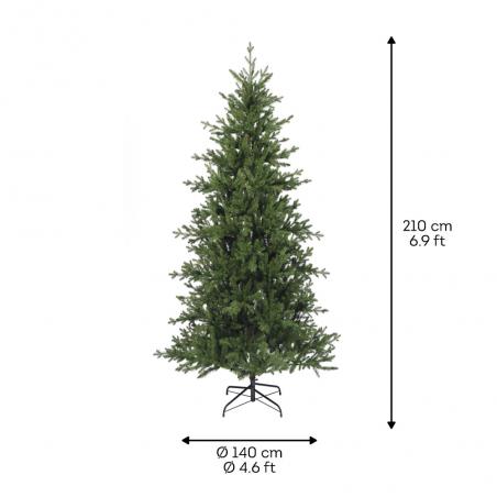Choinka sztuczna Greenhill 210 cm zielona jak żywa PE/PVC