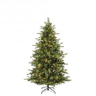 Choinka sztuczna Greenhill 180cm z oświetleniem 400 LED zielona jak żywa pe/pvc