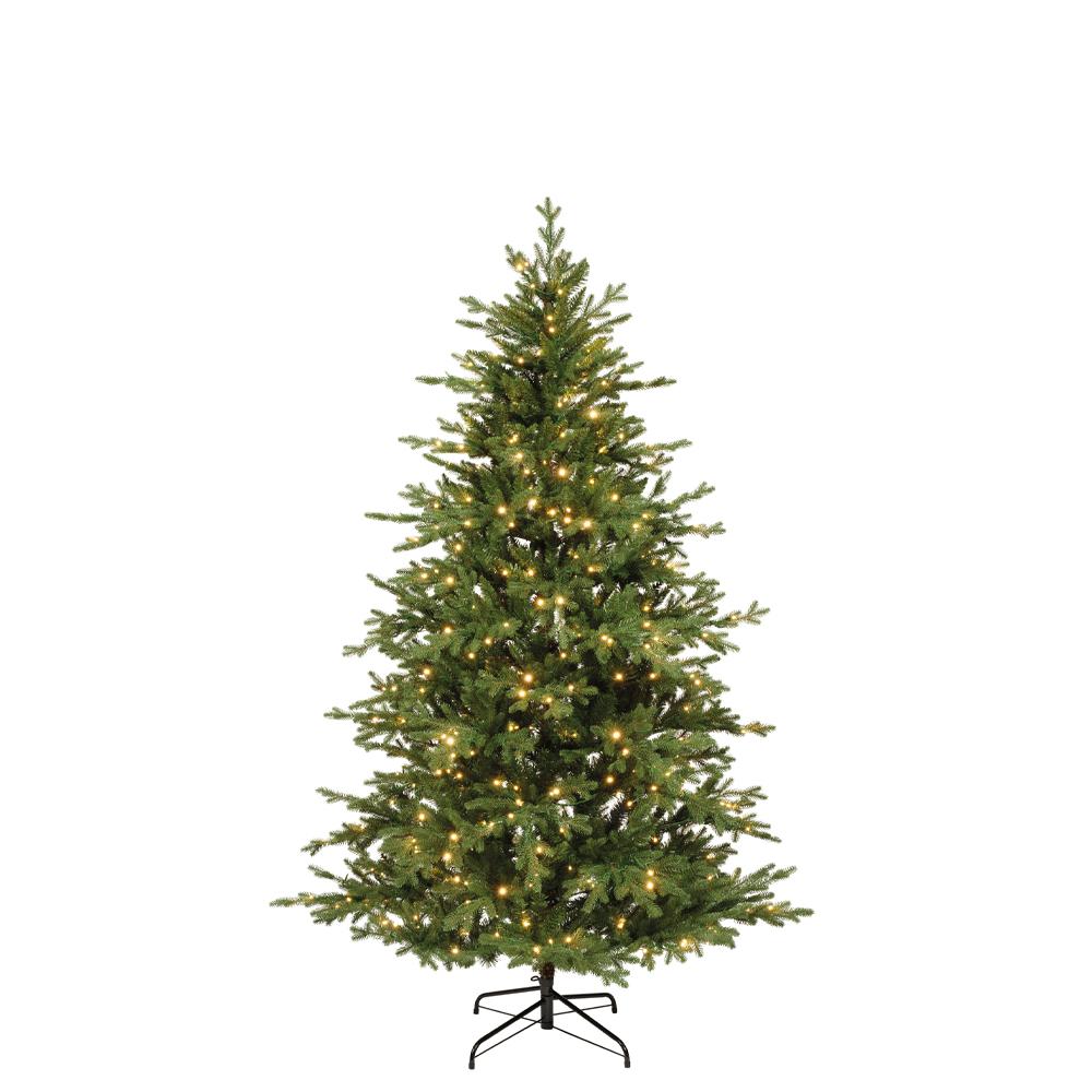 Choinka sztuczna Greenhill 180cm z oświetleniem 400 LED zielona jak żywa pe/pvc