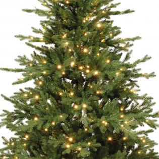 Choinka sztuczna Greenhill 180cm z oświetleniem 400 LED zielona jak żywa pe/pvc
