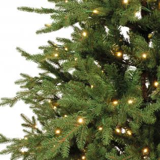 Choinka sztuczna Greenhill 180cm z oświetleniem 400 LED zielona jak żywa pe/pvc