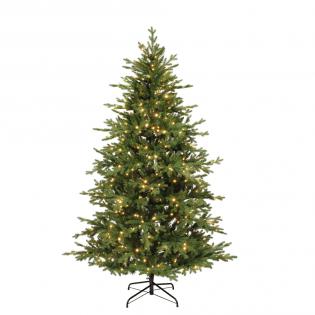 Choinka sztuczna Greenhill 210cm z oświetleniem 500 LED zielona jak żywa pe/pvc