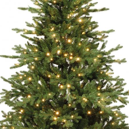 Choinka sztuczna Greenhill 210cm z oświetleniem 500 LED zielona jak żywa pe/pvc