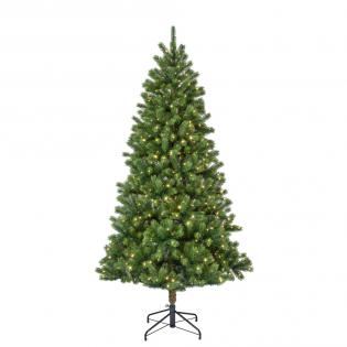Choinka sztuczna Kenmore 210cm z oświetleniem 500 LED zielona jak żywa pe/pvc