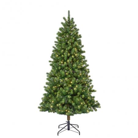 Choinka sztuczna Kenmore 210cm z oświetleniem 500 LED zielona jak żywa pe/pvc