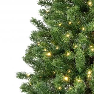 Choinka sztuczna Kenmore 210cm z oświetleniem 500 LED zielona jak żywa pe/pvc