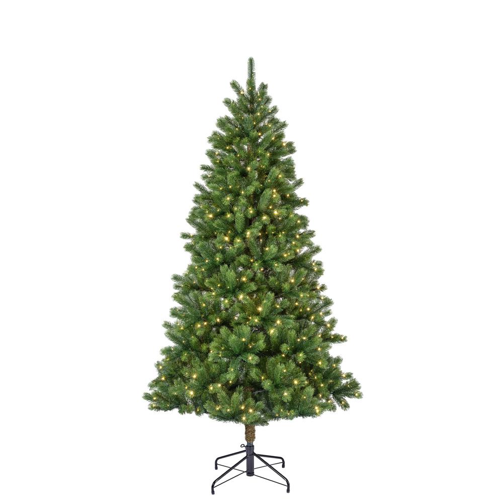 Choinka sztuczna Kenmore 180cm z oświetleniem 350 LED zielona jak żywa pe/pvc