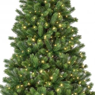 Choinka sztuczna Kenmore 180cm z oświetleniem 350 LED zielona jak żywa pe/pvc