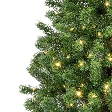 Choinka sztuczna Kenmore 180cm z oświetleniem 350 LED zielona jak żywa pe/pvc