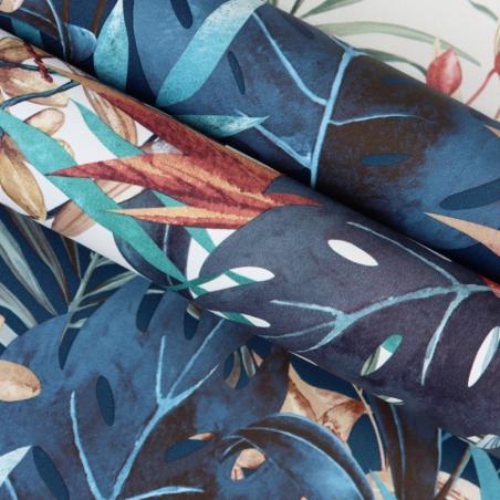 Tapeta ścienna Rasch Salsa 833133 kwiaty i liście ciemny turkus