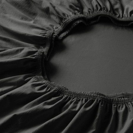 Prześcieradło Estella z gumką zwirn-jersey 905 schiefer grafitowe