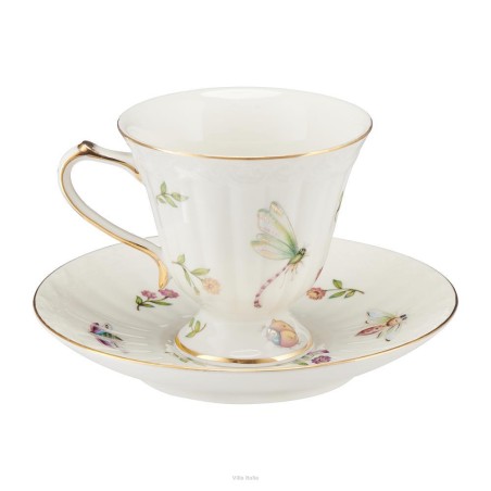 Villa Italia Leda Ivory Filiżanka 180ml ze spodekiem