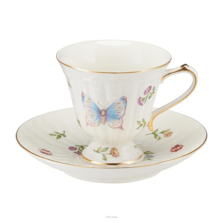 Villa Italia Leda Ivory Filiżanka 180ml ze spodekiem
