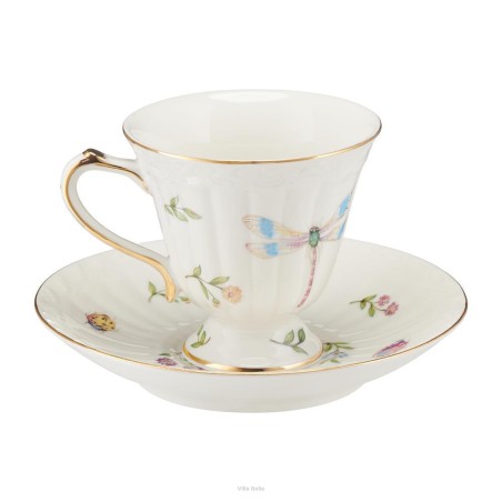 Villa Italia Leda Ivory Filiżanka 180ml ze spodekiem
