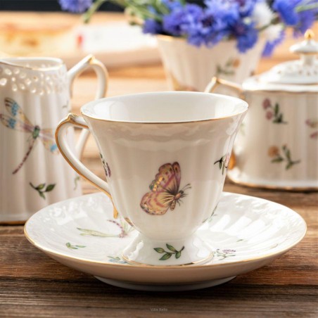 Villa Italia Leda Ivory Filiżanka 180ml ze spodekiem