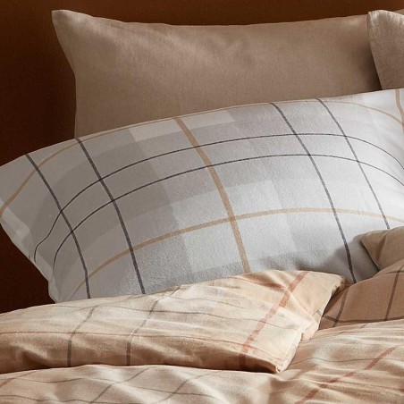 Pościel Flueresse Lech 604112/10 flanela krata beżowa