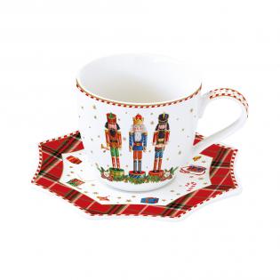 Easy Life Vintage Nutcracker Filiżanka 250ml ze spodkiem dziadek do orzechów