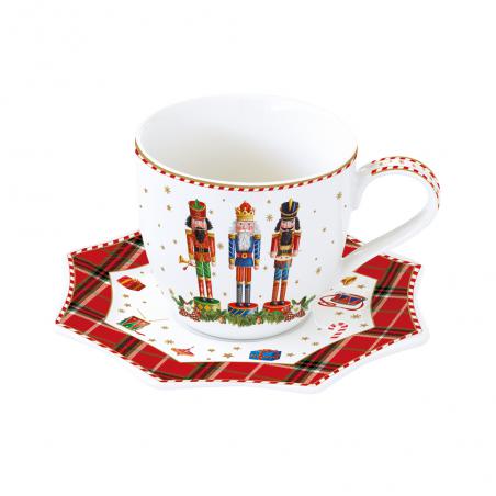 Easy Life Vintage Nutcracker Filiżanka 250ml ze spodkiem dziadek do orzechów