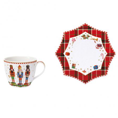 Easy Life Vintage Nutcracker Filiżanka 250ml ze spodkiem dziadek do orzechów