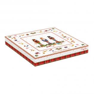 Easy Life Vintage Nutcracker Talerz świąteczny do ciasta z łopatką 32cm dziadek do orzechów