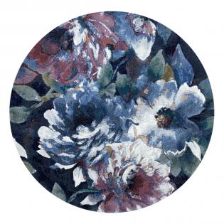 Dywan Ragolle Argentum 63421 3626 koło kwiaty niebieskie fioletowe kremowe