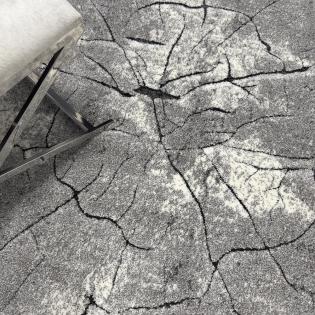 Dywan nowoczesny Miami 129 grey pień drzewa szary