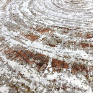 Dywan Ragolle Titanium 83914 1121 nowoczesny szaro-czerwono-złoty