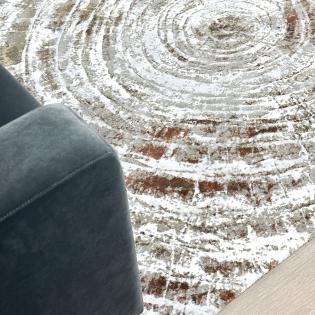 Dywan Ragolle Titanium 83914 1121 nowoczesny szaro-czerwono-złoty