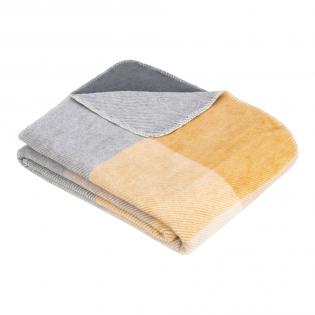 Koc s.Oliver 1526-890 żółto-szary 150x200