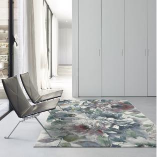 Dywan Ragolle Argentum 63421 7626 kwiaty jasnoniebieskie