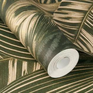 Tapeta Rasch African Queen III 751826 liście zielone