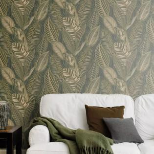 Tapeta Rasch African Queen III 751826 liście zielone