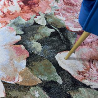 Dywan Ragolle Argentum 63421 3434 koło kwiaty zielone