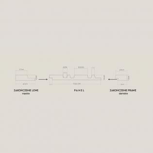 Zakończenie Lewe Lamelio Milo złoty