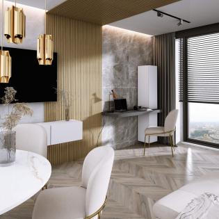 Panel Lamelio Olmo dąb złoty II