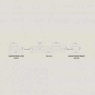 Panel Lamelio Olmo dąb złoty II