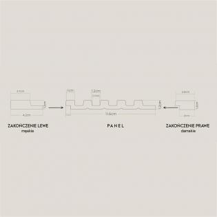 Panel Lamelio Asti srebrny