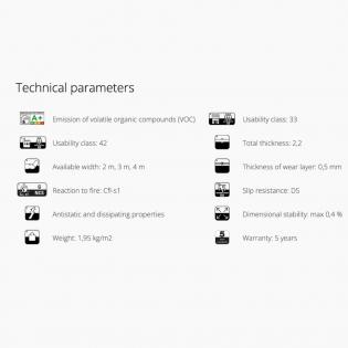 Wykładzina PCV obiektowa Lentex Lemnos 030 Orion Chips 522-02 beżowa