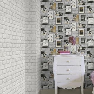 Tapeta Rasch Kids and Teens III 226713 szara cegła