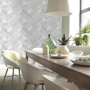 Tapeta Erismann Imitations II 6315-10 kafla mozaika szara