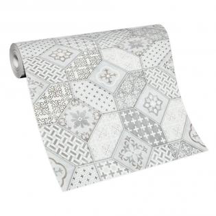 Tapeta Erismann Imitations II 6315-10 kafla mozaika szara